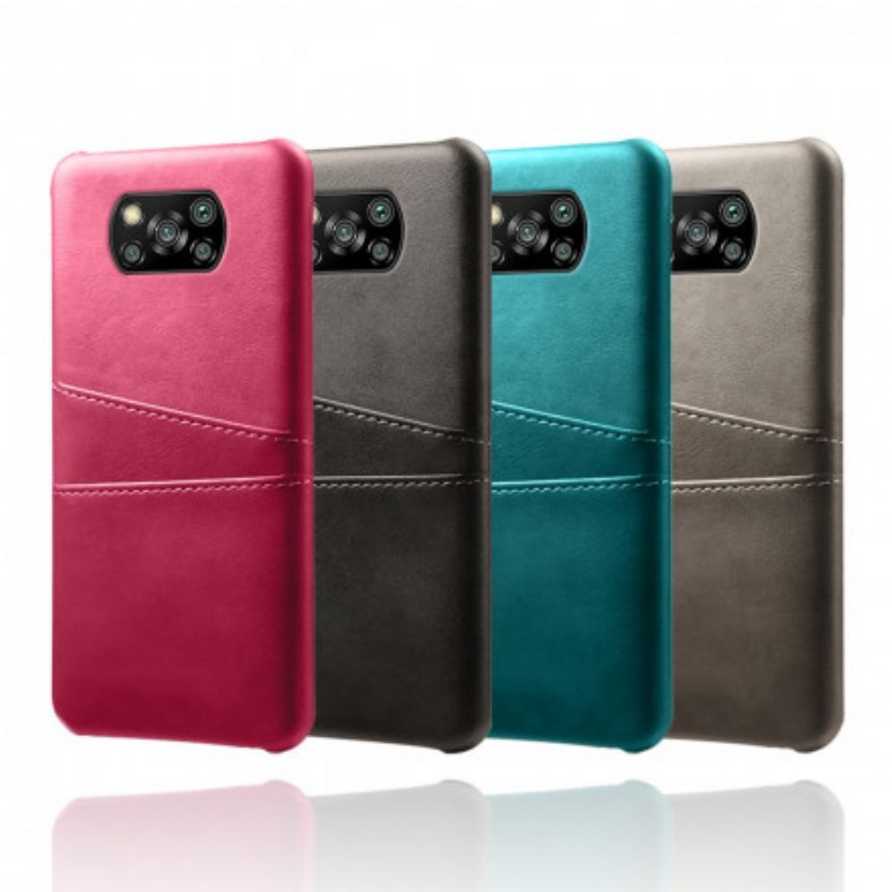 Hoesje voor Poco X3 / X3 Pro / X3 NFC Dubbele Ksq-kaarthouder