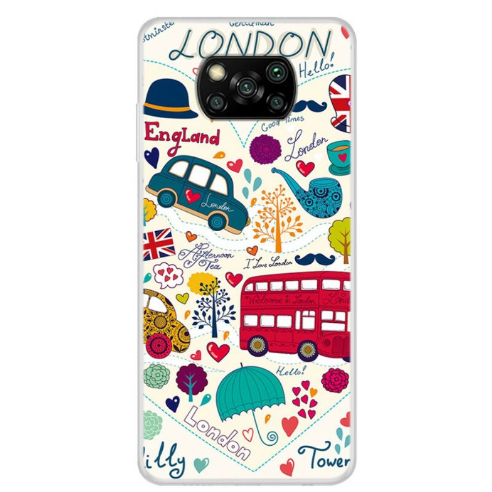 Hoesje voor Poco X3 / X3 Pro / X3 NFC Londen Leven