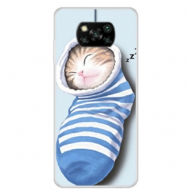 Hoesje voor Poco X3 / X3 Pro / X3 NFC Slapende Kitten