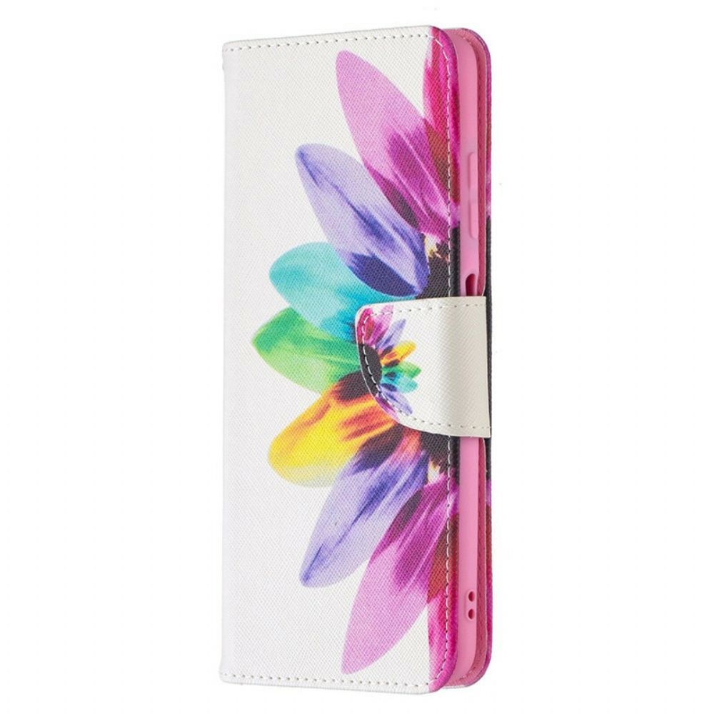 Leren Hoesje voor Poco X3 / X3 Pro / X3 NFC Aquarel Bloem