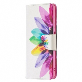 Leren Hoesje voor Poco X3 / X3 Pro / X3 NFC Aquarel Bloem