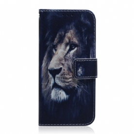 Leren Hoesje voor Poco X3 / X3 Pro / X3 NFC Droomende Leeuw