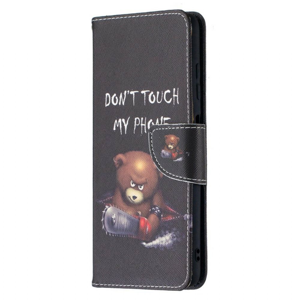 Leren Hoesje voor Poco X3 / X3 Pro / X3 NFC Gevaarlijke Beer