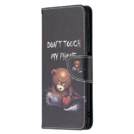 Leren Hoesje voor Poco X3 / X3 Pro / X3 NFC Gevaarlijke Beer