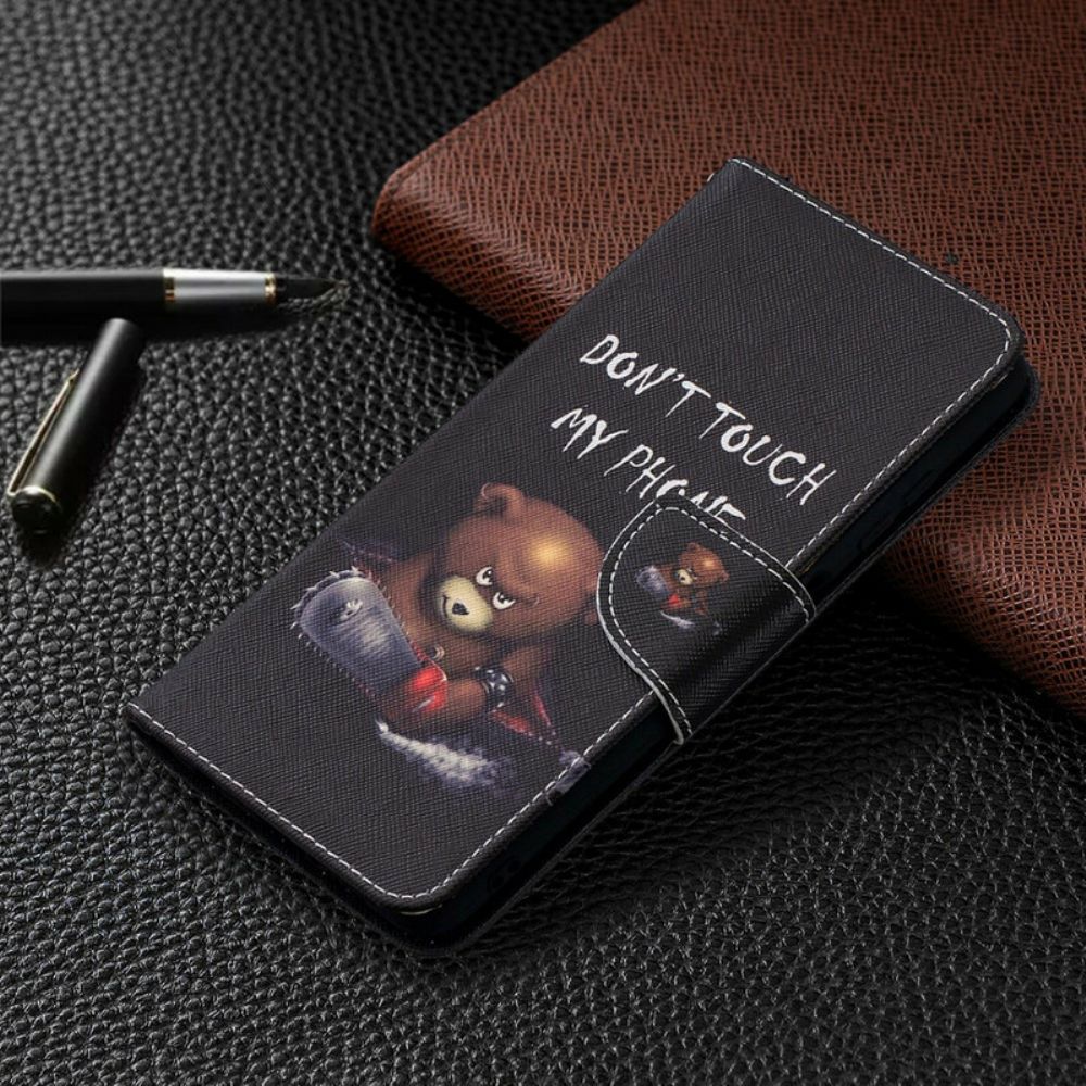 Leren Hoesje voor Poco X3 / X3 Pro / X3 NFC Gevaarlijke Beer