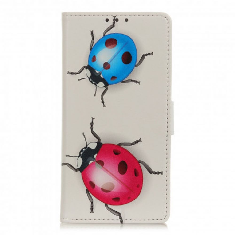 Leren Hoesje voor Poco X3 / X3 Pro / X3 NFC Lieveheersbeestjes