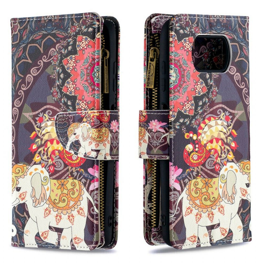 Leren Hoesje voor Poco X3 / X3 Pro / X3 NFC Olifantenzak Met Rits