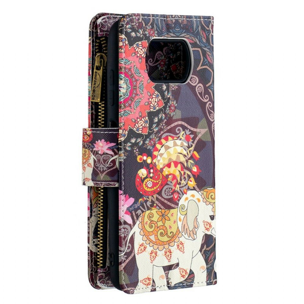 Leren Hoesje voor Poco X3 / X3 Pro / X3 NFC Olifantenzak Met Rits