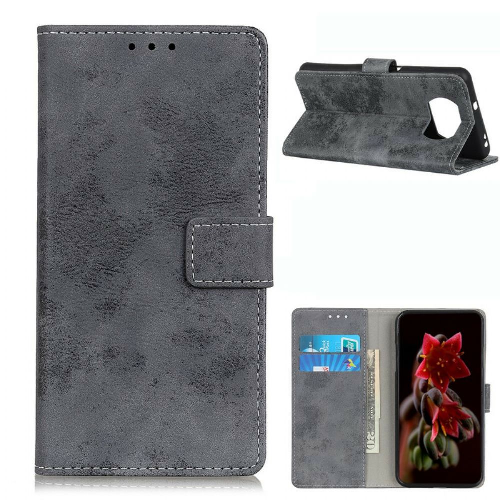 Leren Hoesje voor Poco X3 / X3 Pro / X3 NFC Vintage Leereffect