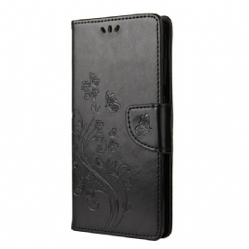 Leren Hoesje voor Poco X3 / X3 Pro / X3 NFC Vlinders En Bloemen