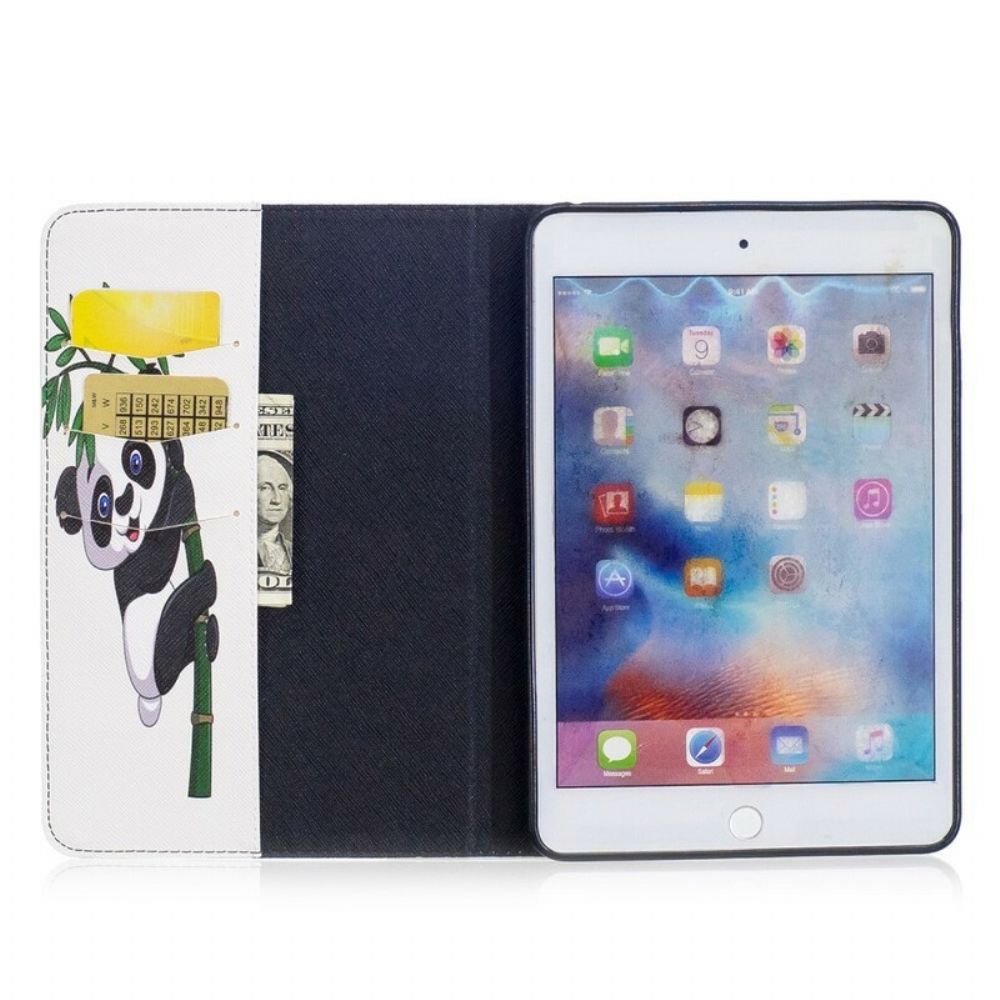 Flip Case voor iPad Mini 4 Panda Op Bamboe