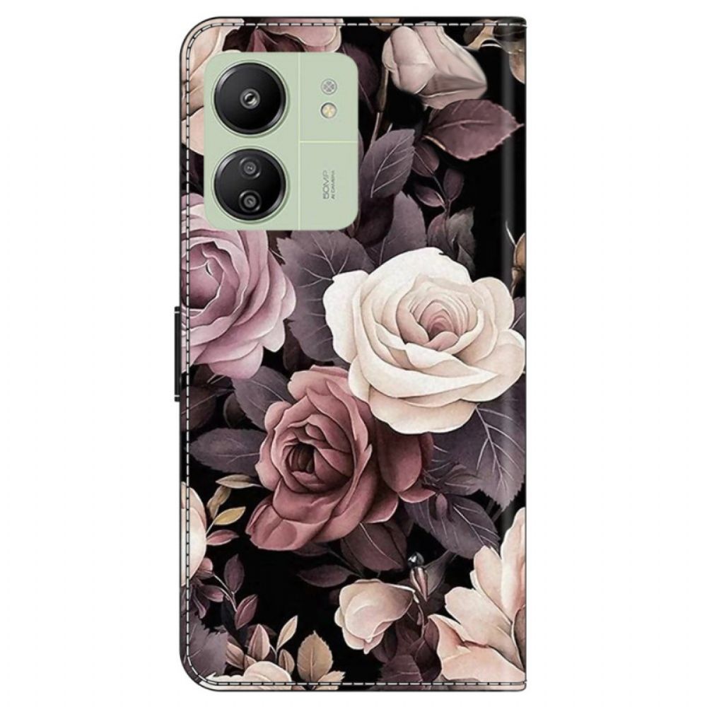 Flip Case Leren Poco C65 Rozen