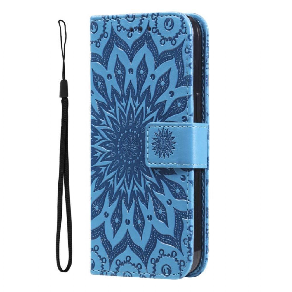 Folio-hoesje Poco C65 Telefoonhoesje Heldere Mandala Met Riempje