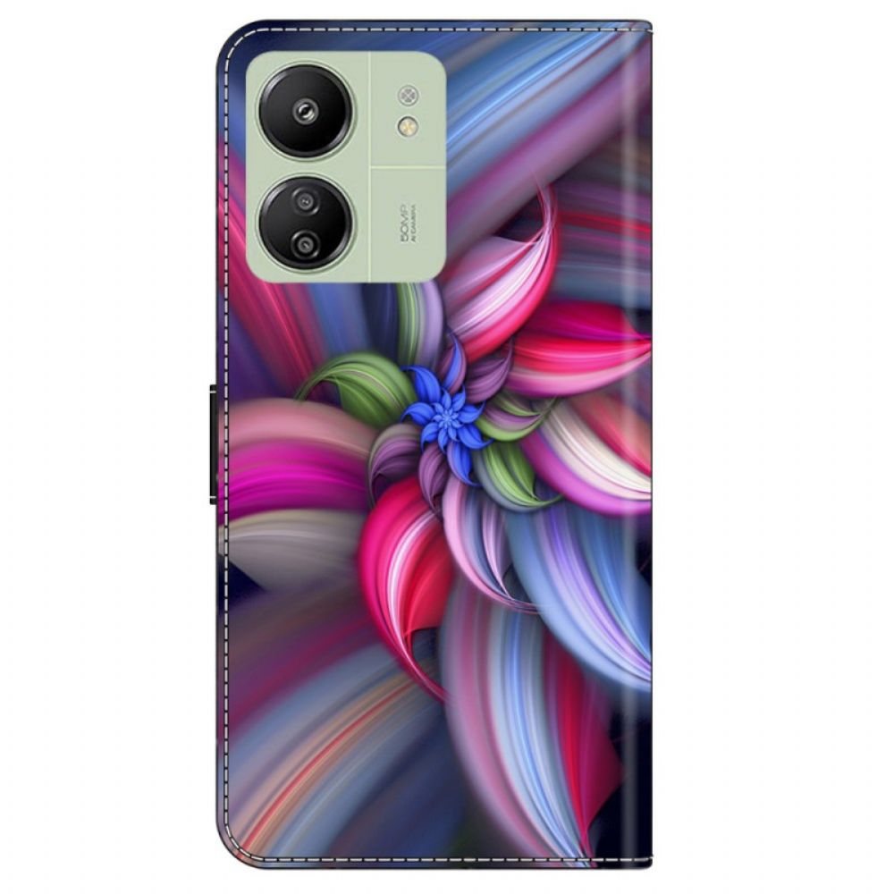 Folio-hoesje Poco C65 Telefoonhoesje Kleurrijke Bloemen