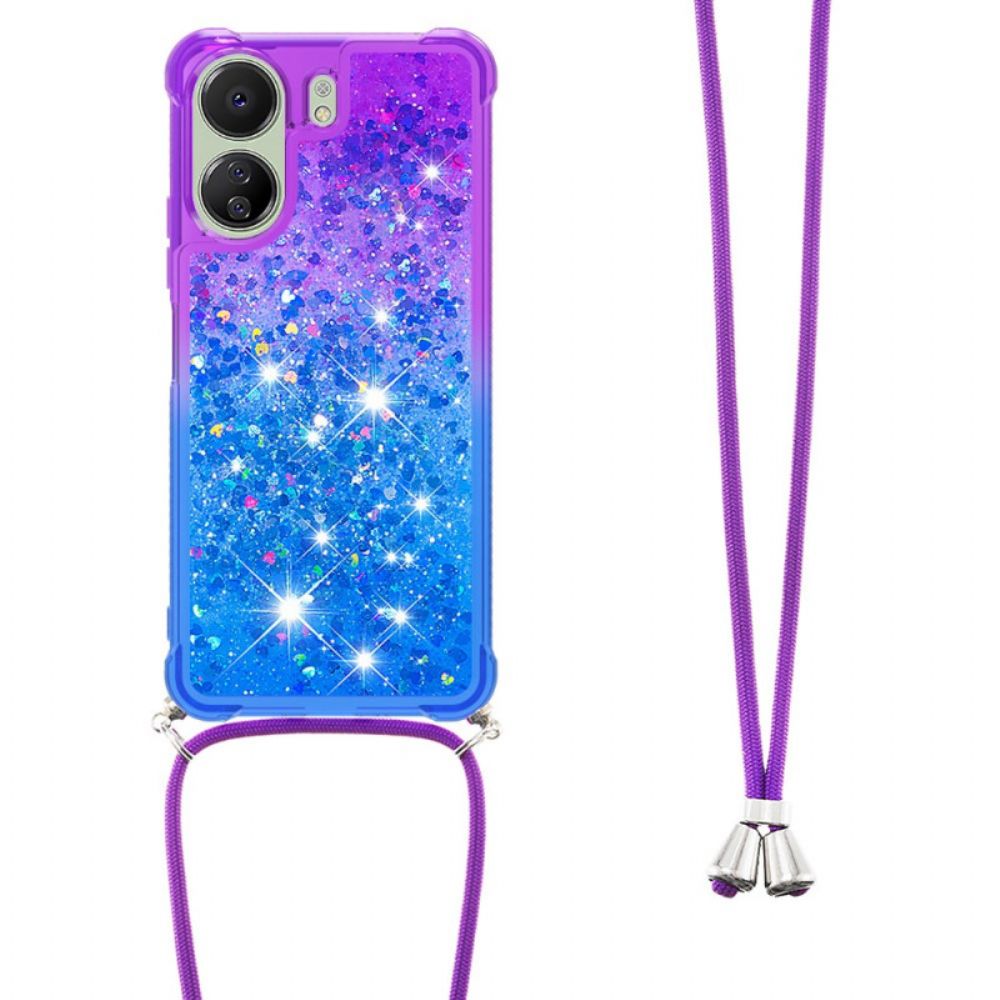 Hoesje Poco C65 Verloopglitter Bescherming Hoesje