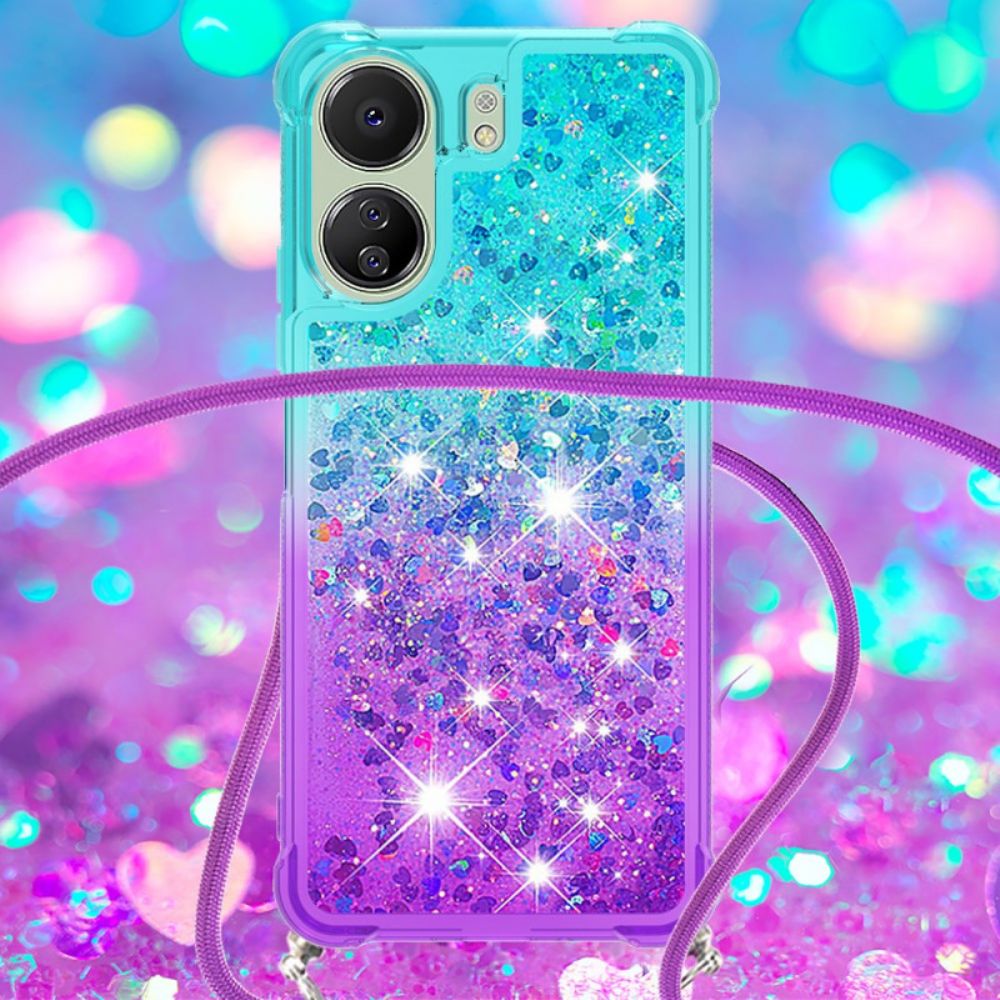 Hoesje Poco C65 Verloopglitter Bescherming Hoesje