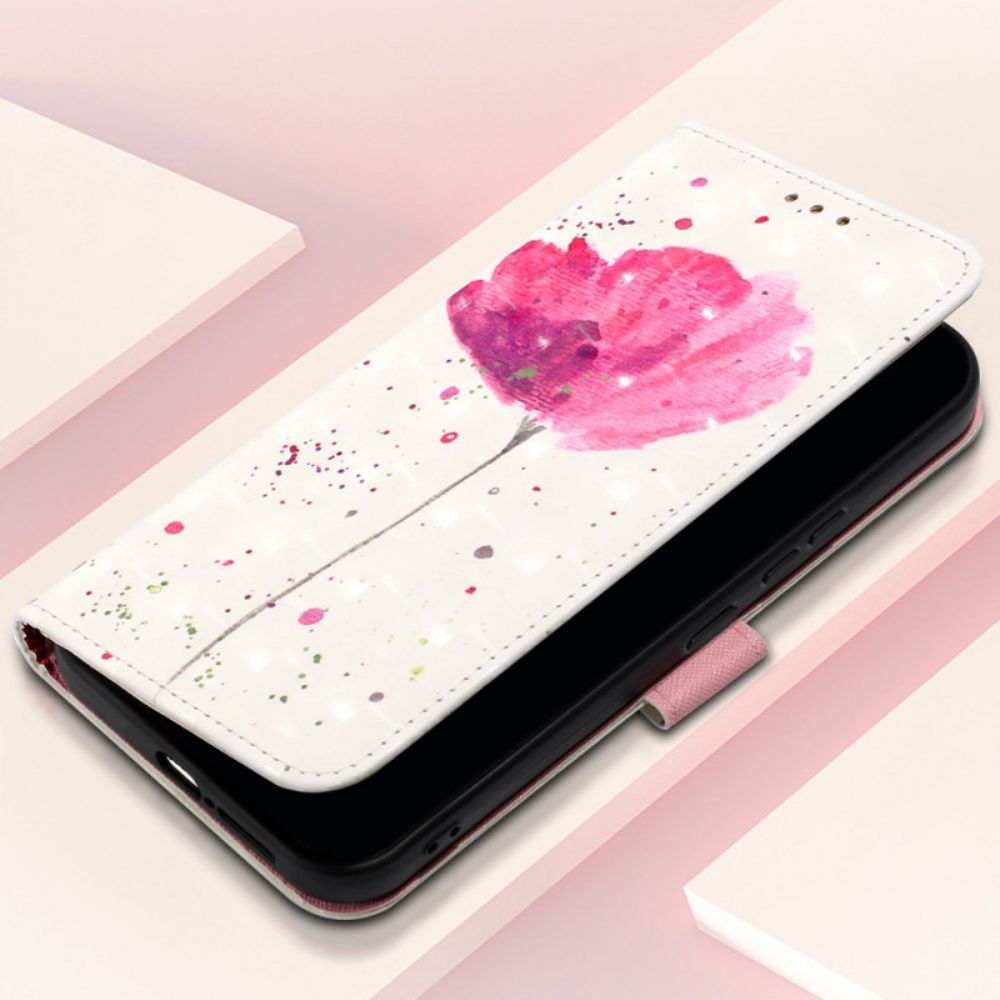 Leren Hoesje Poco C65 Papaver Bescherming Hoesje