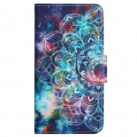 Leren Hoesje Poco C65 Sterrenhemelmandala Met Riem