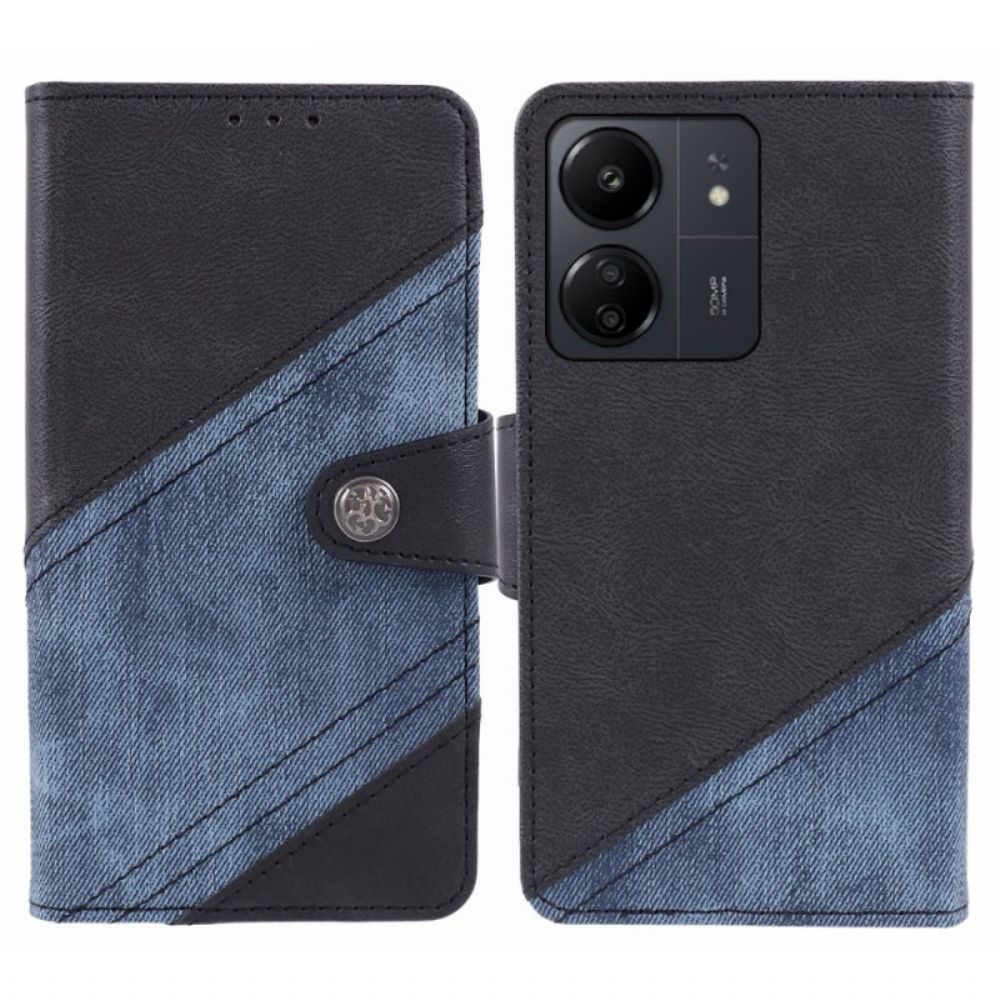 Leren Hoesje Voor Poco C65 Bi-textuur