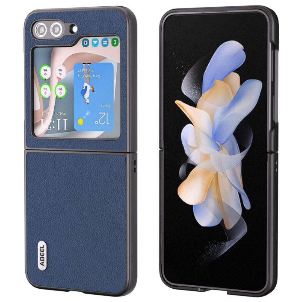 Case Hoesje Samsung Galaxy Z Flip 6 Telefoonhoesje Abeel Ledereffect