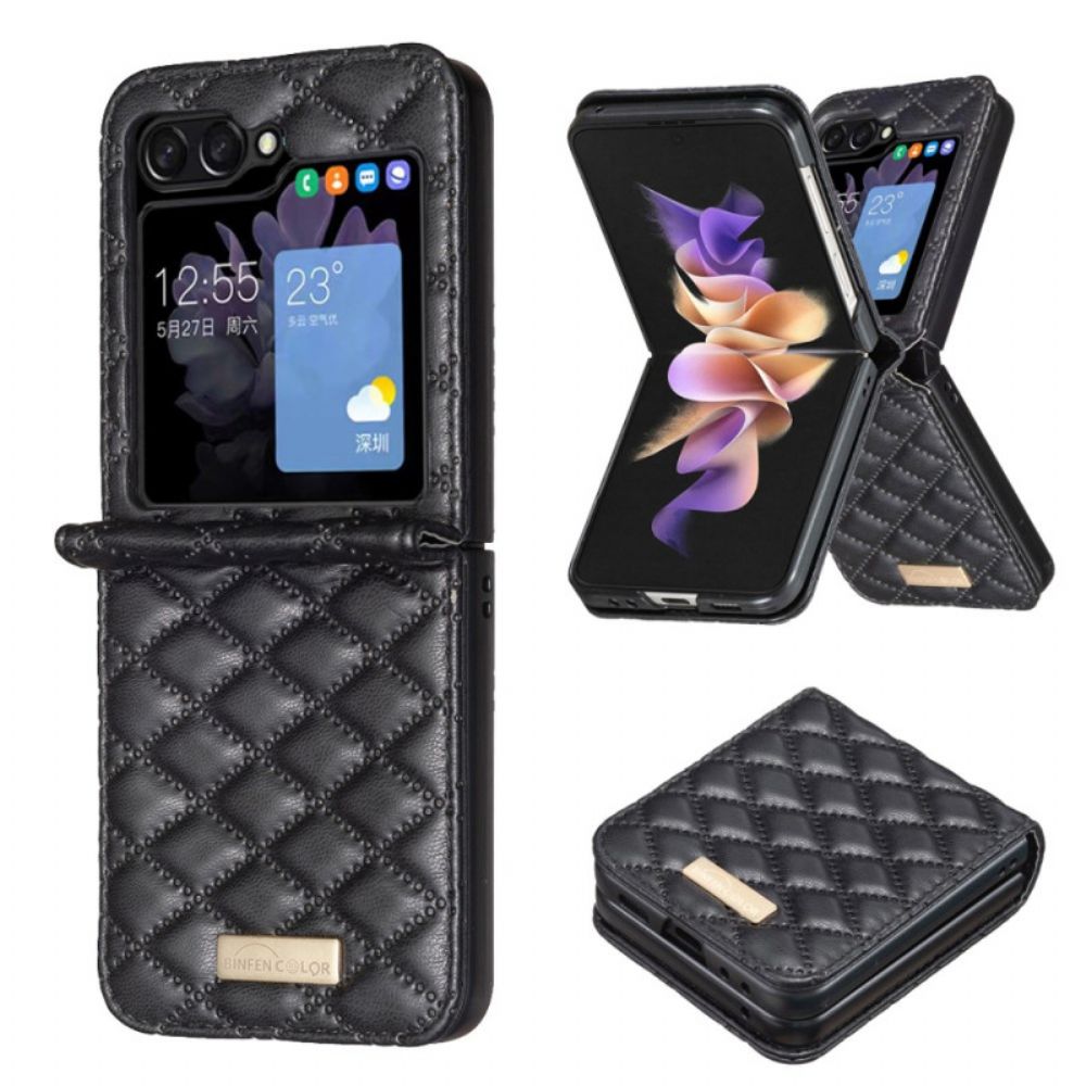 Hoesje Samsung Galaxy Z Flip 6 Gewatteerde Binfen Kleur Bescherming Hoesje