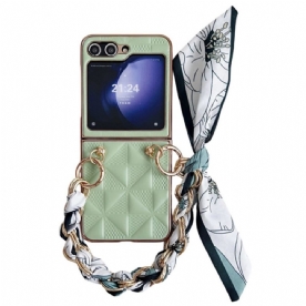 Hoesje Voor Samsung Galaxy Z Flip 6 Gewatteerde Armband