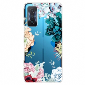 Telefoonhoesje voor Poco F4 GT Bloemen Transparant