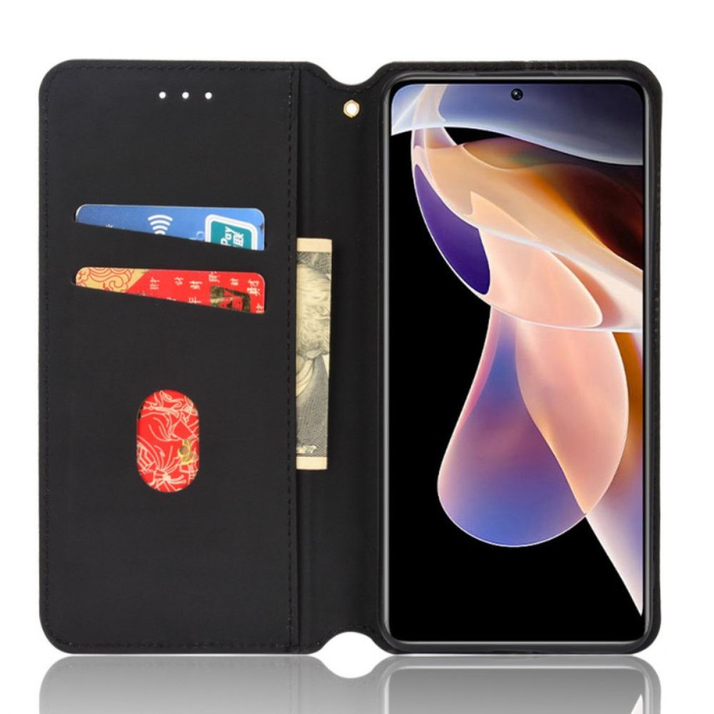 Bescherming Hoesje voor Xiaomi Redmi Note 11 Pro Plus 5G Folio-hoesje 3d-textuur Leereffect