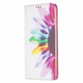 Bescherming Hoesje voor Xiaomi Redmi Note 11 Pro Plus 5G Folio-hoesje Aquarel Bloem