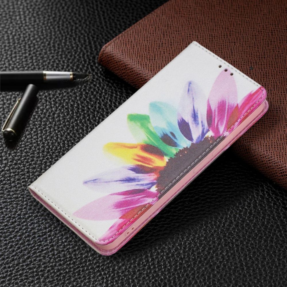 Bescherming Hoesje voor Xiaomi Redmi Note 11 Pro Plus 5G Folio-hoesje Aquarel Bloem