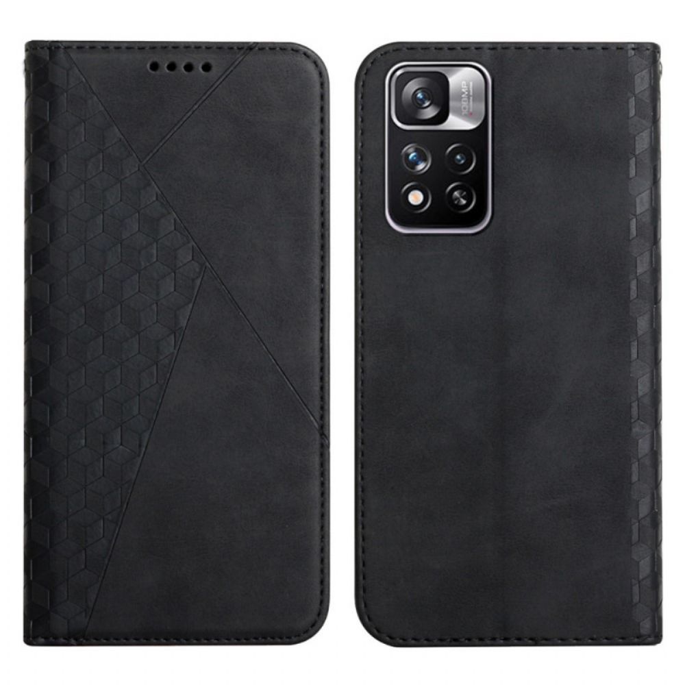 Bescherming Hoesje voor Xiaomi Redmi Note 11 Pro Plus 5G Folio-hoesje Leereffect 3d-patroon