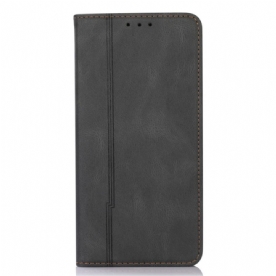 Bescherming Hoesje voor Xiaomi Redmi Note 11 Pro Plus 5G Folio-hoesje Lijn Lederen Stijl