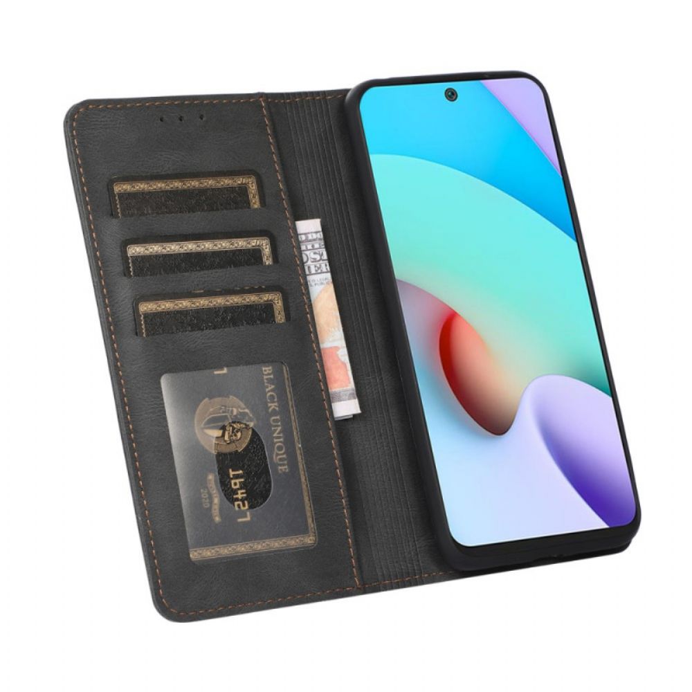 Bescherming Hoesje voor Xiaomi Redmi Note 11 Pro Plus 5G Folio-hoesje Lijn Lederen Stijl