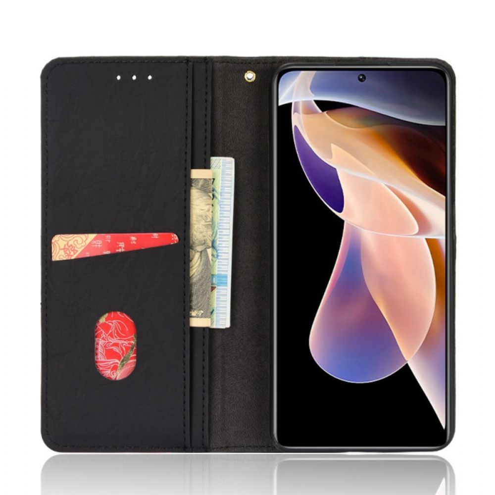 Bescherming Hoesje voor Xiaomi Redmi Note 11 Pro Plus 5G Folio-hoesje Schuin Tweekleurig Kunstleer