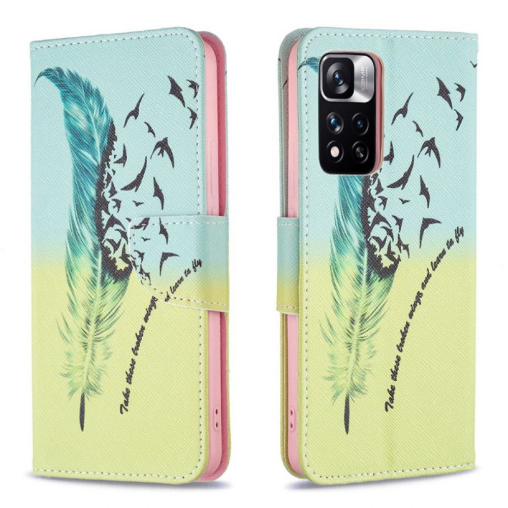 Flip Case voor Xiaomi Redmi Note 11 Pro Plus 5G Leren Vliegen