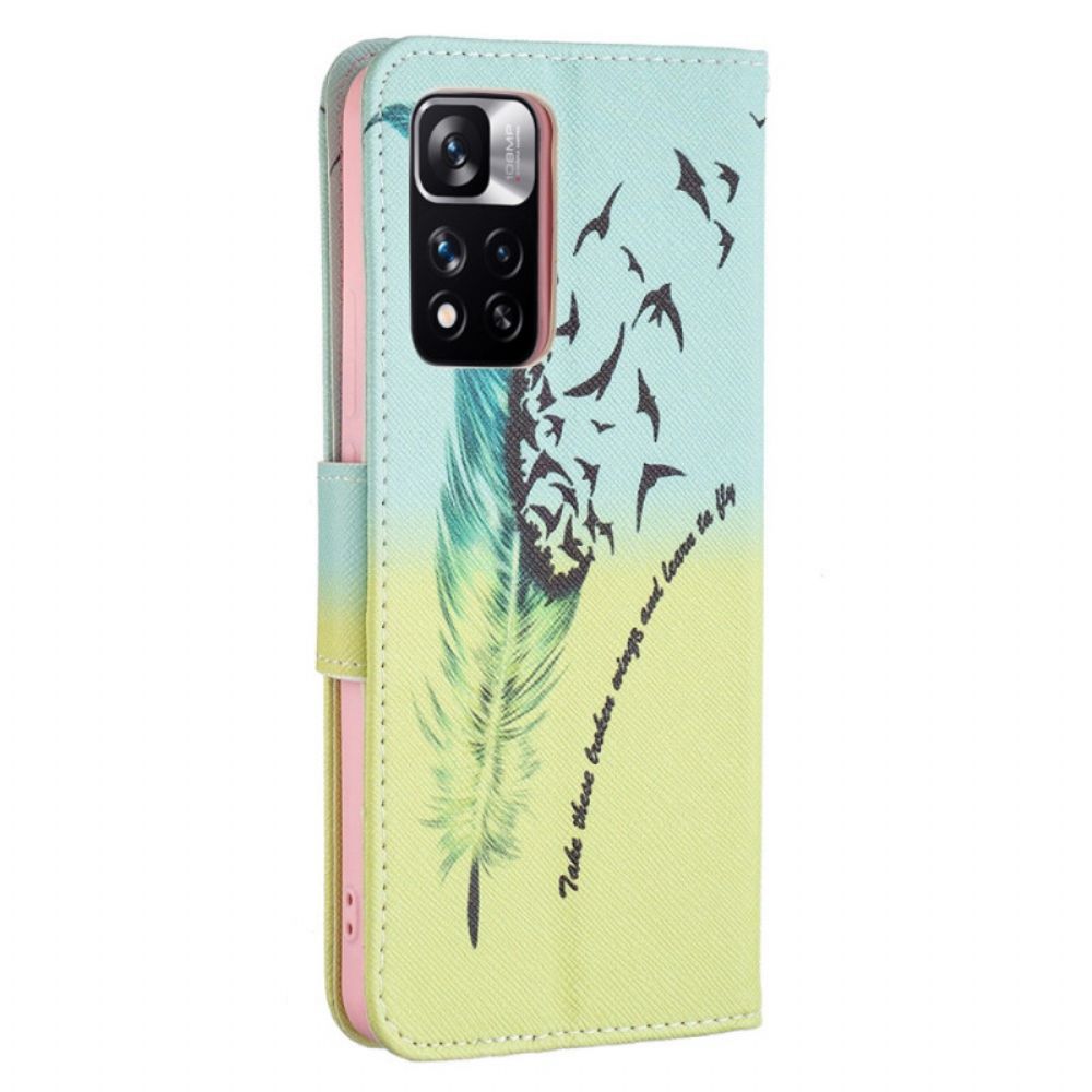 Flip Case voor Xiaomi Redmi Note 11 Pro Plus 5G Leren Vliegen