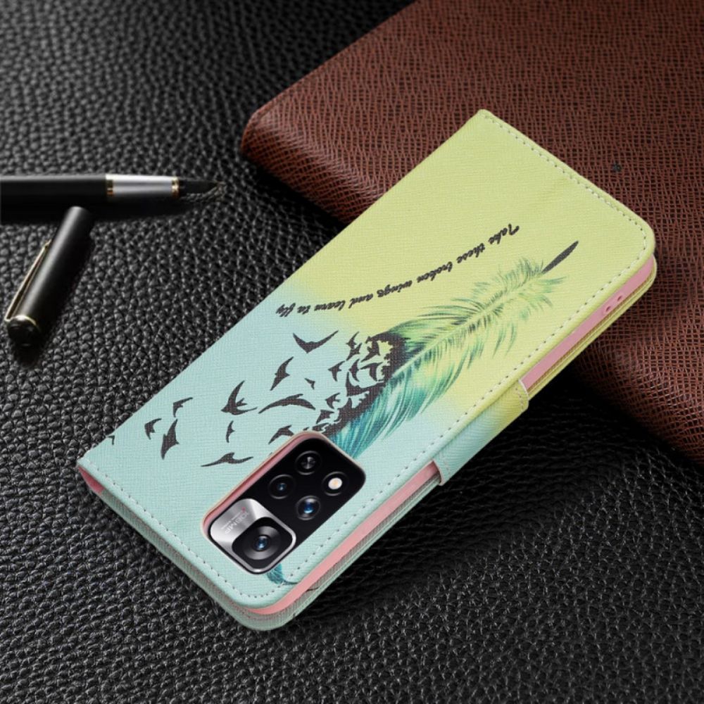 Flip Case voor Xiaomi Redmi Note 11 Pro Plus 5G Leren Vliegen