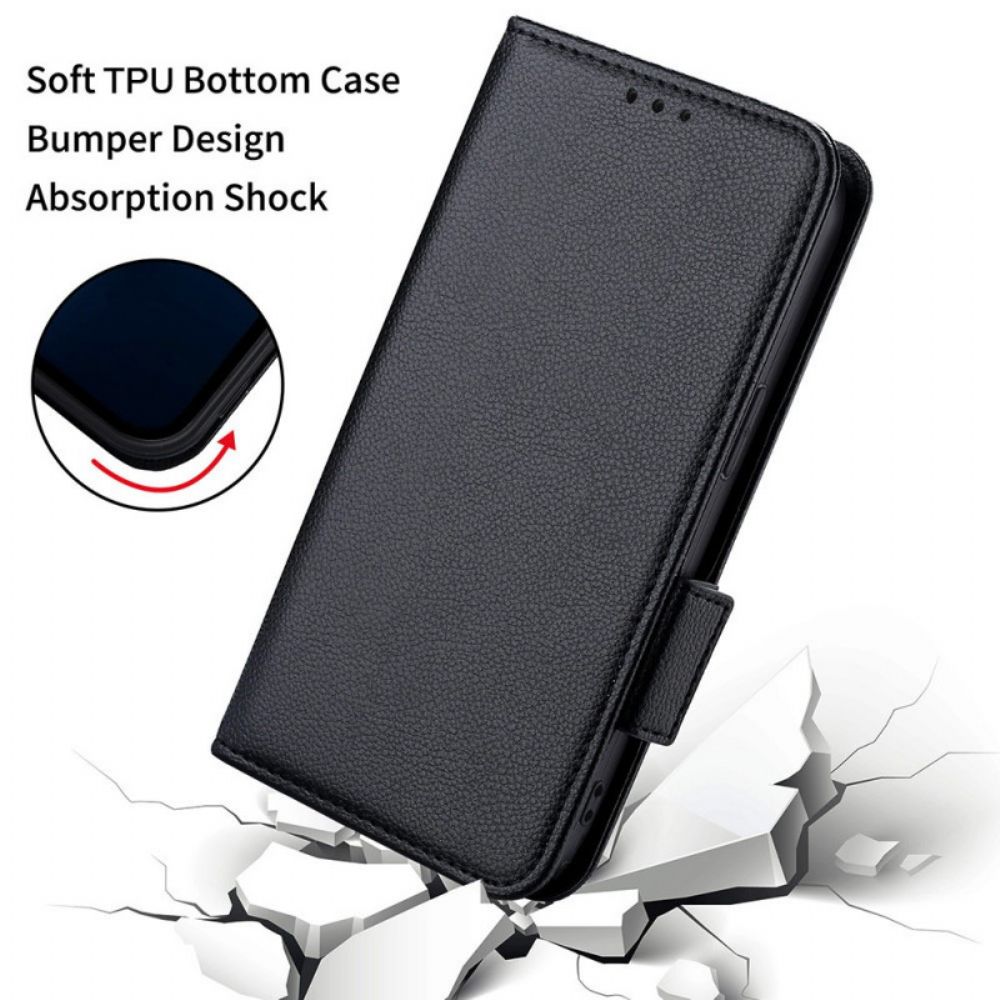 Flip Case voor Xiaomi Redmi Note 11 Pro Plus 5G Litchi Lederen Dubbele Sluiting