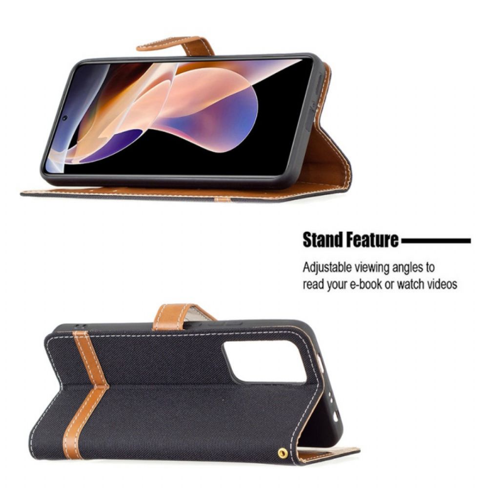 Flip Case voor Xiaomi Redmi Note 11 Pro Plus 5G Met Ketting Band Met Stof En Leereffect