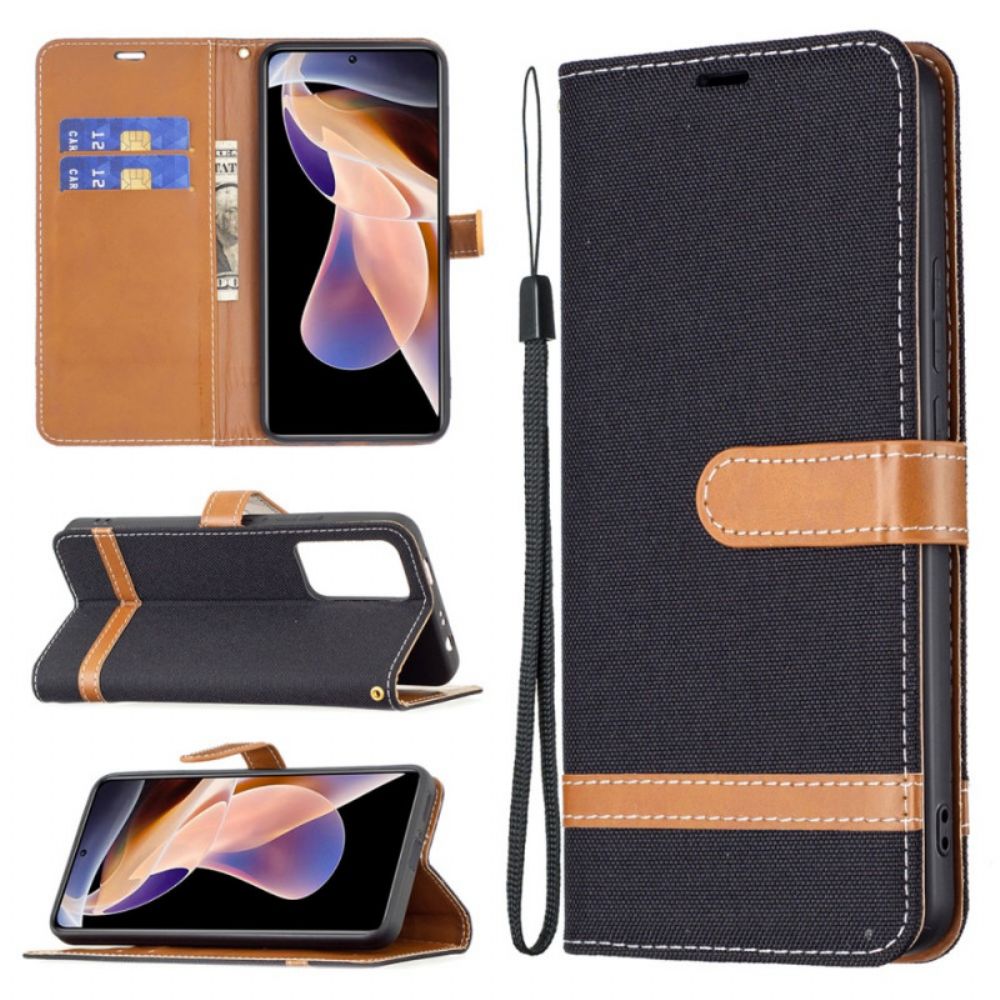 Flip Case voor Xiaomi Redmi Note 11 Pro Plus 5G Met Ketting Band Met Stof En Leereffect