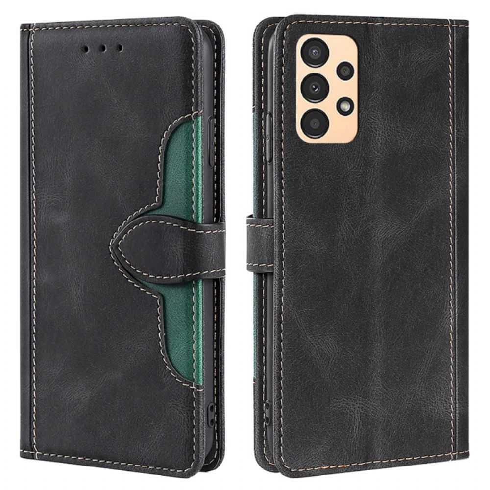 Flip Case voor Xiaomi Redmi Note 11 Pro Plus 5G Stijlvol Tweekleurig Kunstleer