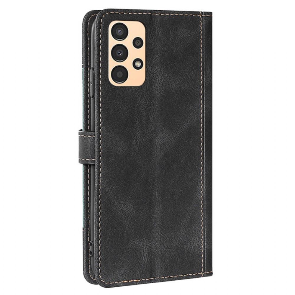 Flip Case voor Xiaomi Redmi Note 11 Pro Plus 5G Stijlvol Tweekleurig Kunstleer