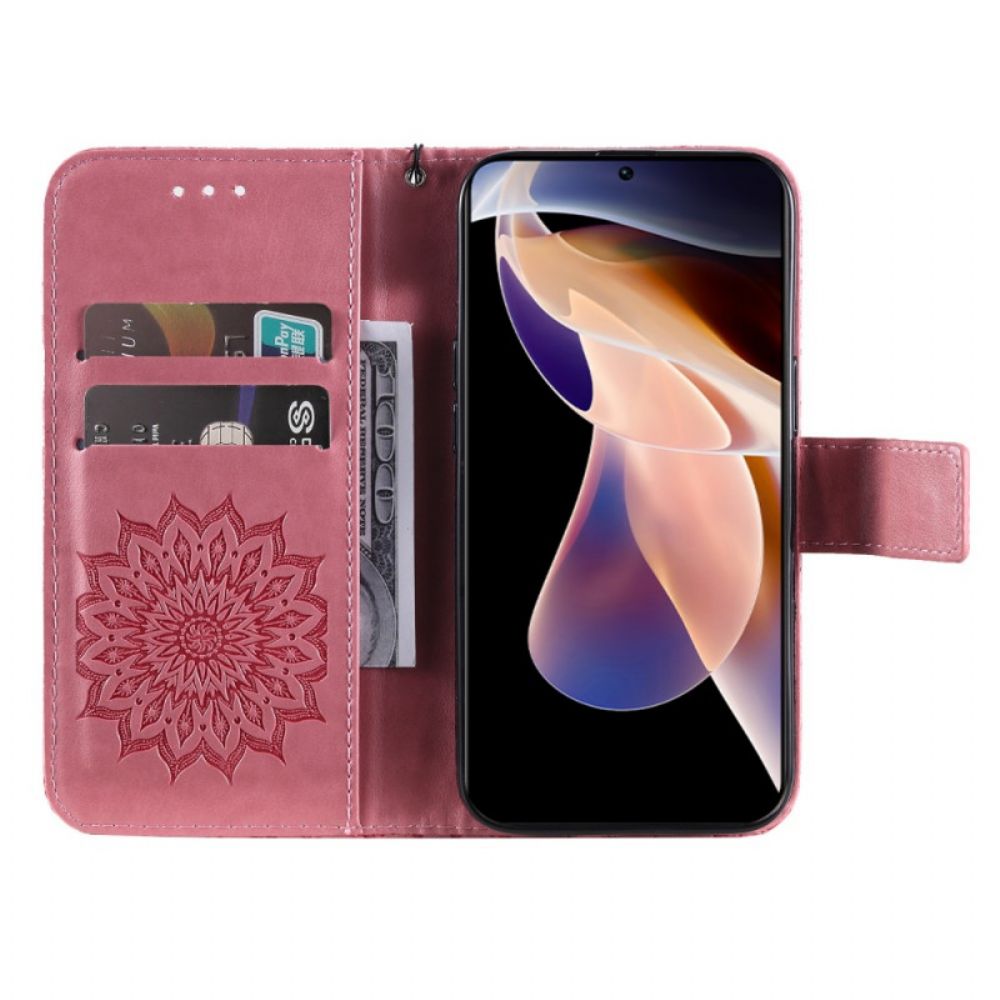 Flip Case voor Xiaomi Redmi Note 11 Pro Plus 5G Zonnebloem