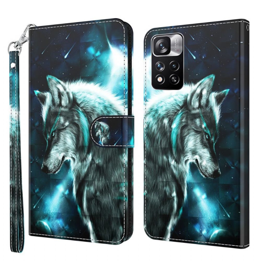 Folio-hoesje voor Xiaomi Redmi Note 11 Pro Plus 5G 3d Wolf