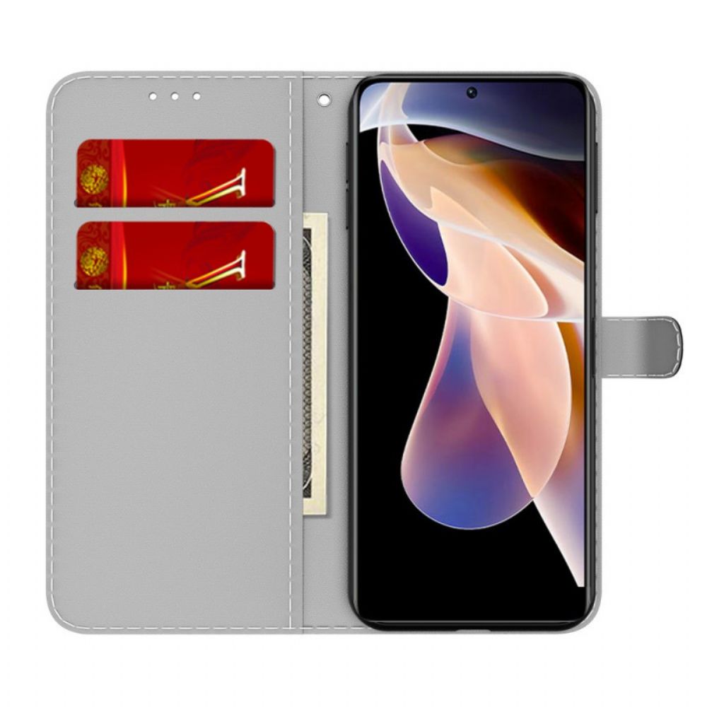 Folio-hoesje voor Xiaomi Redmi Note 11 Pro Plus 5G Abstract Patroon