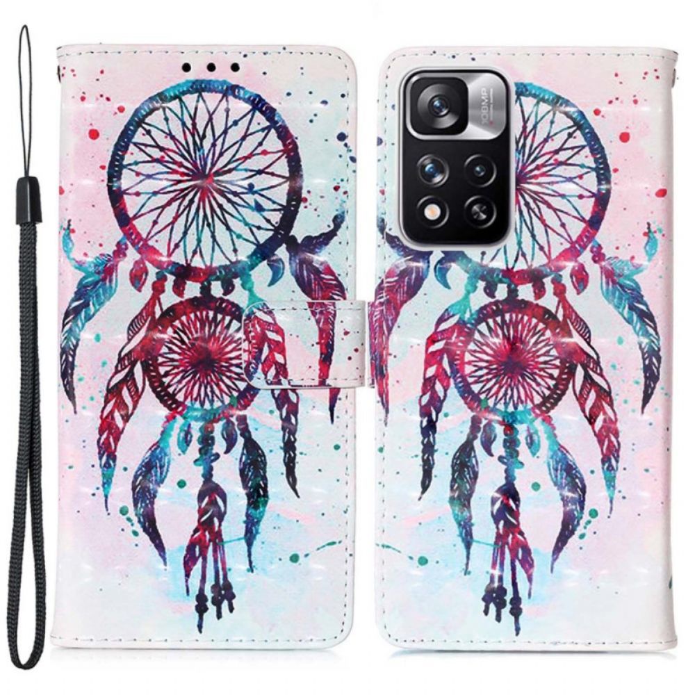 Folio-hoesje voor Xiaomi Redmi Note 11 Pro Plus 5G Aquarel Dromenvanger