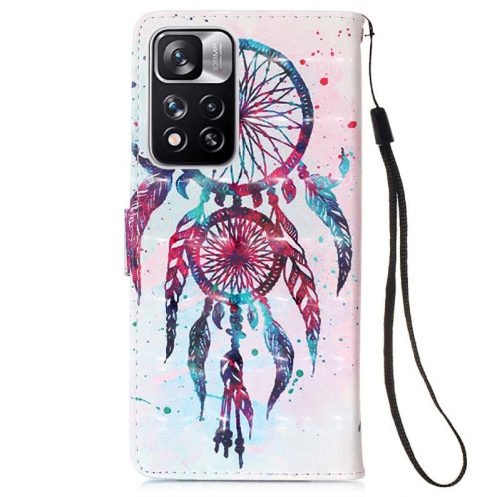 Folio-hoesje voor Xiaomi Redmi Note 11 Pro Plus 5G Aquarel Dromenvanger