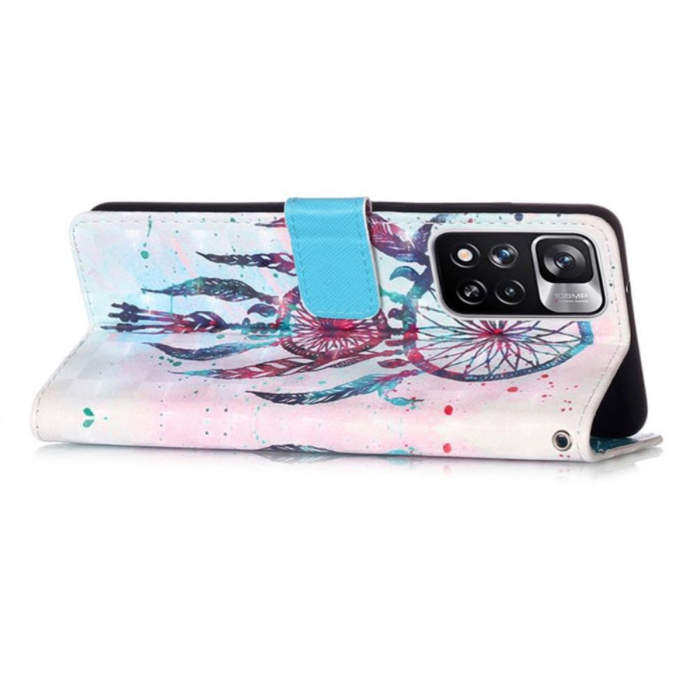 Folio-hoesje voor Xiaomi Redmi Note 11 Pro Plus 5G Aquarel Dromenvanger