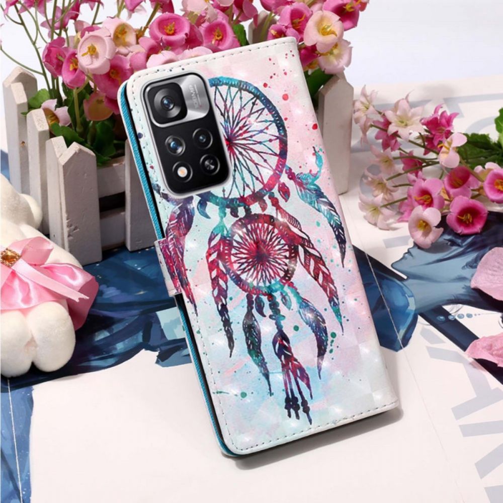 Folio-hoesje voor Xiaomi Redmi Note 11 Pro Plus 5G Aquarel Dromenvanger