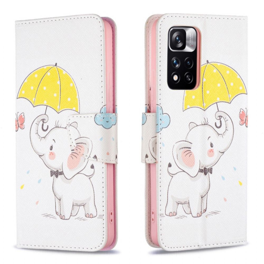 Folio-hoesje voor Xiaomi Redmi Note 11 Pro Plus 5G Babyolifant